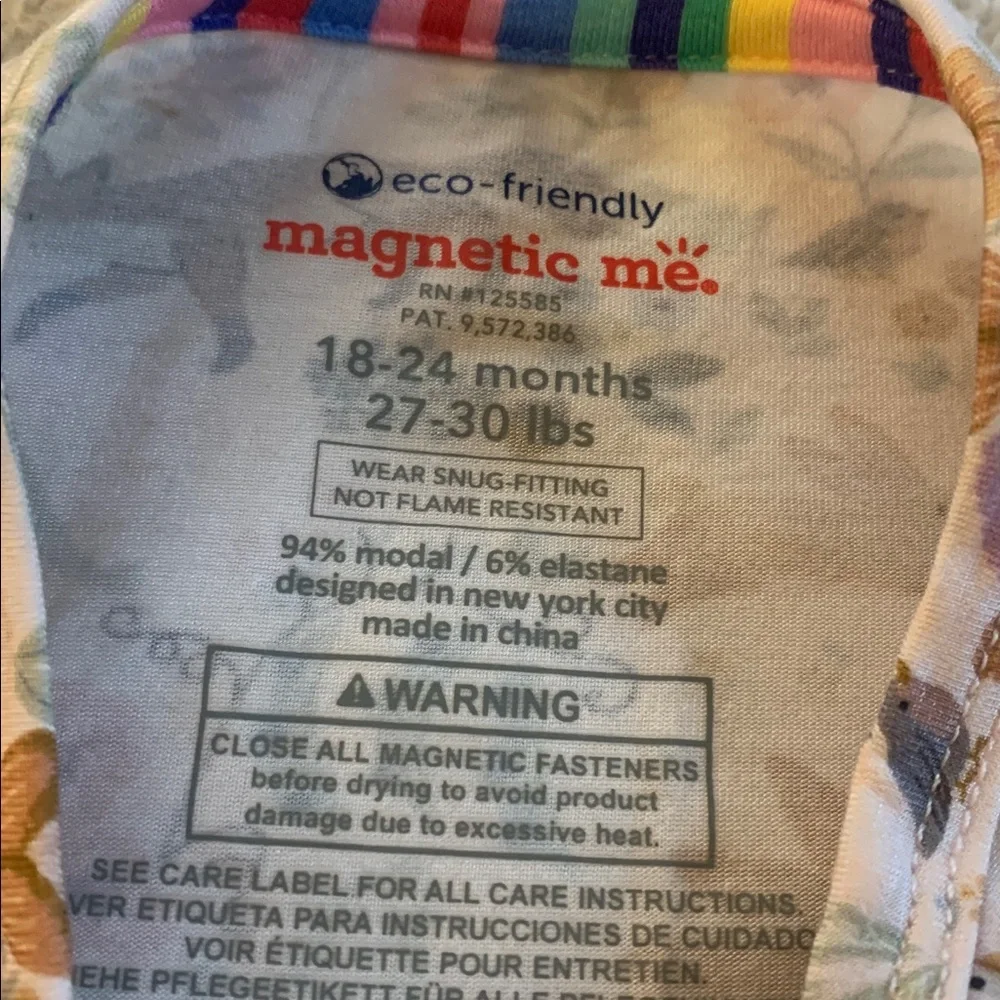 NWT Magnetic Me Floral Convertible Footie Garden of Dreams 18-24M - Picture 6 of 9